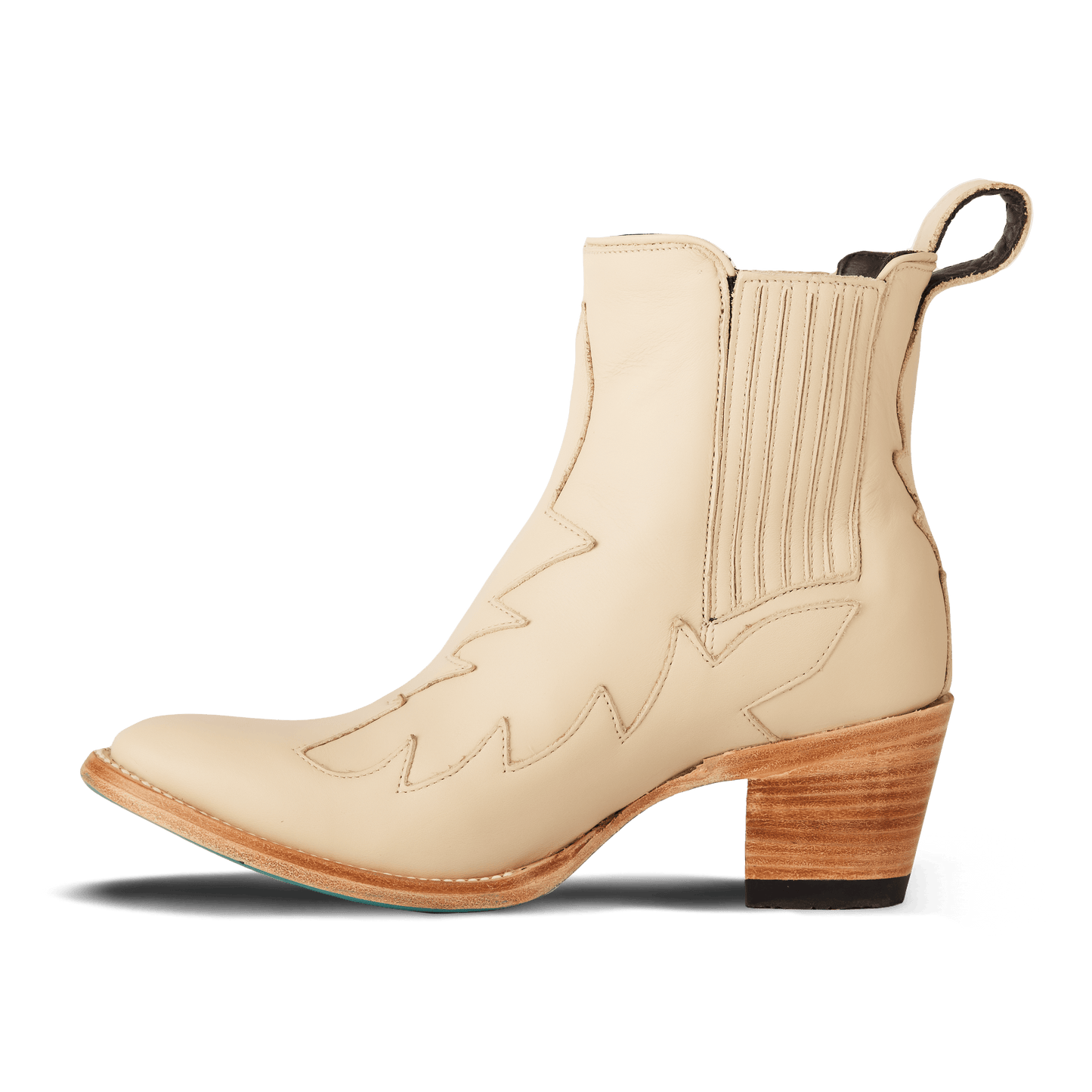 Pale ivory Western Chelsea boot
