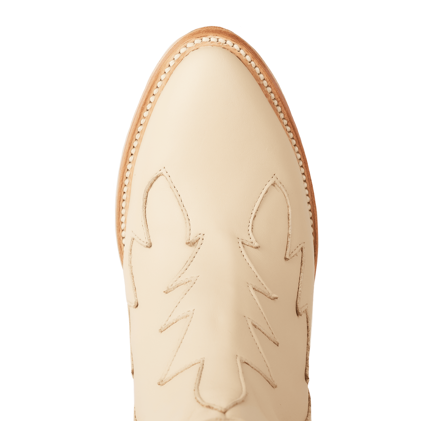 Pale Ivory Western Chelsea Boot Toe