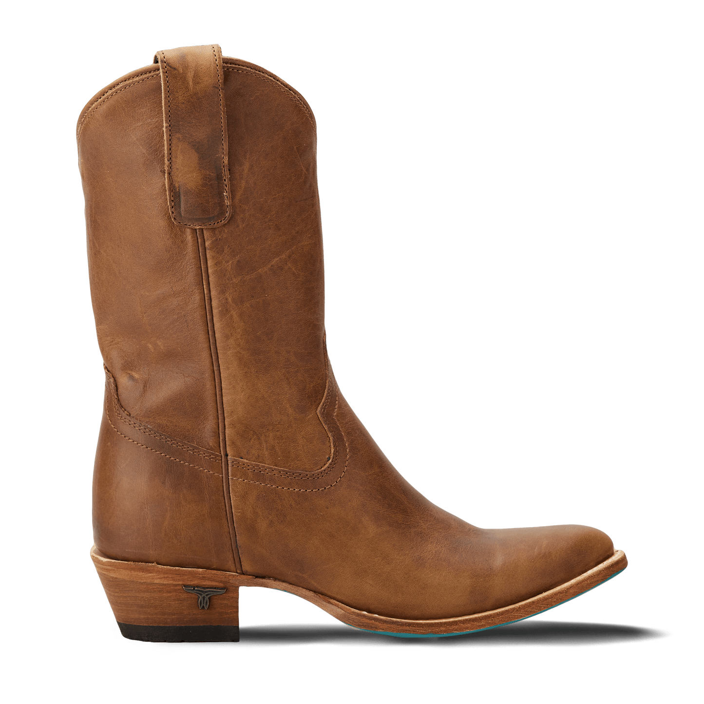 Desert clay leather Plain Jane midi boots for PS4