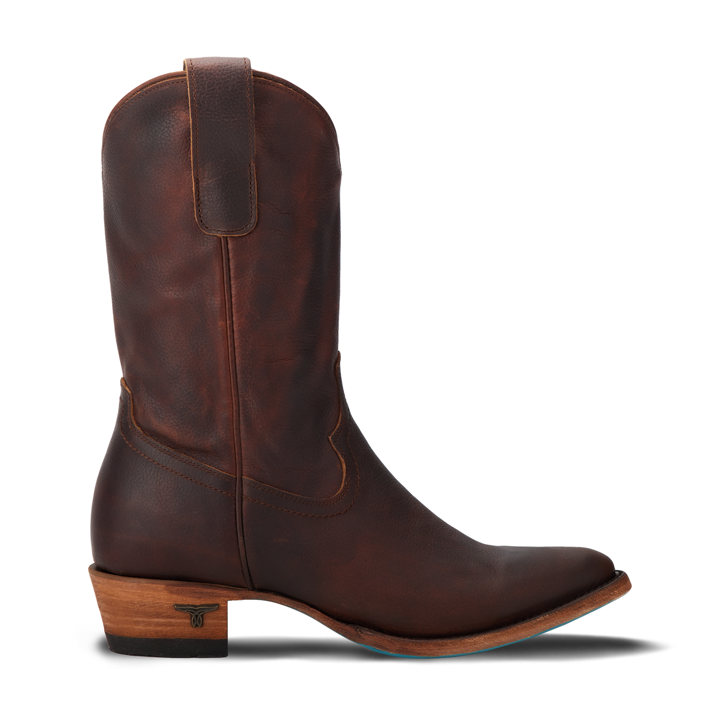 Cognac Plain Jane Midi Cowboy Boot