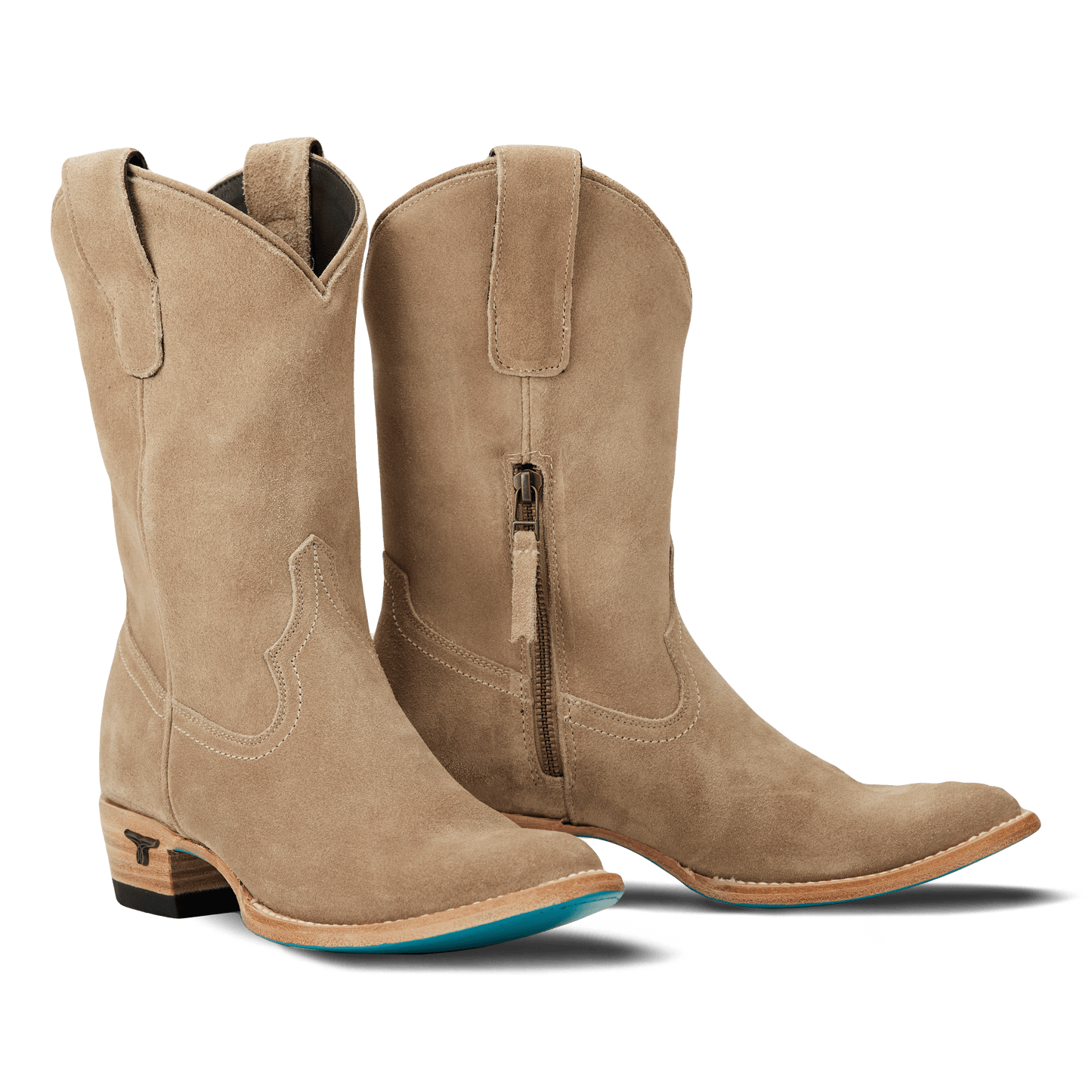 Lattesuede Plain Jane Midi Cowboy Boots