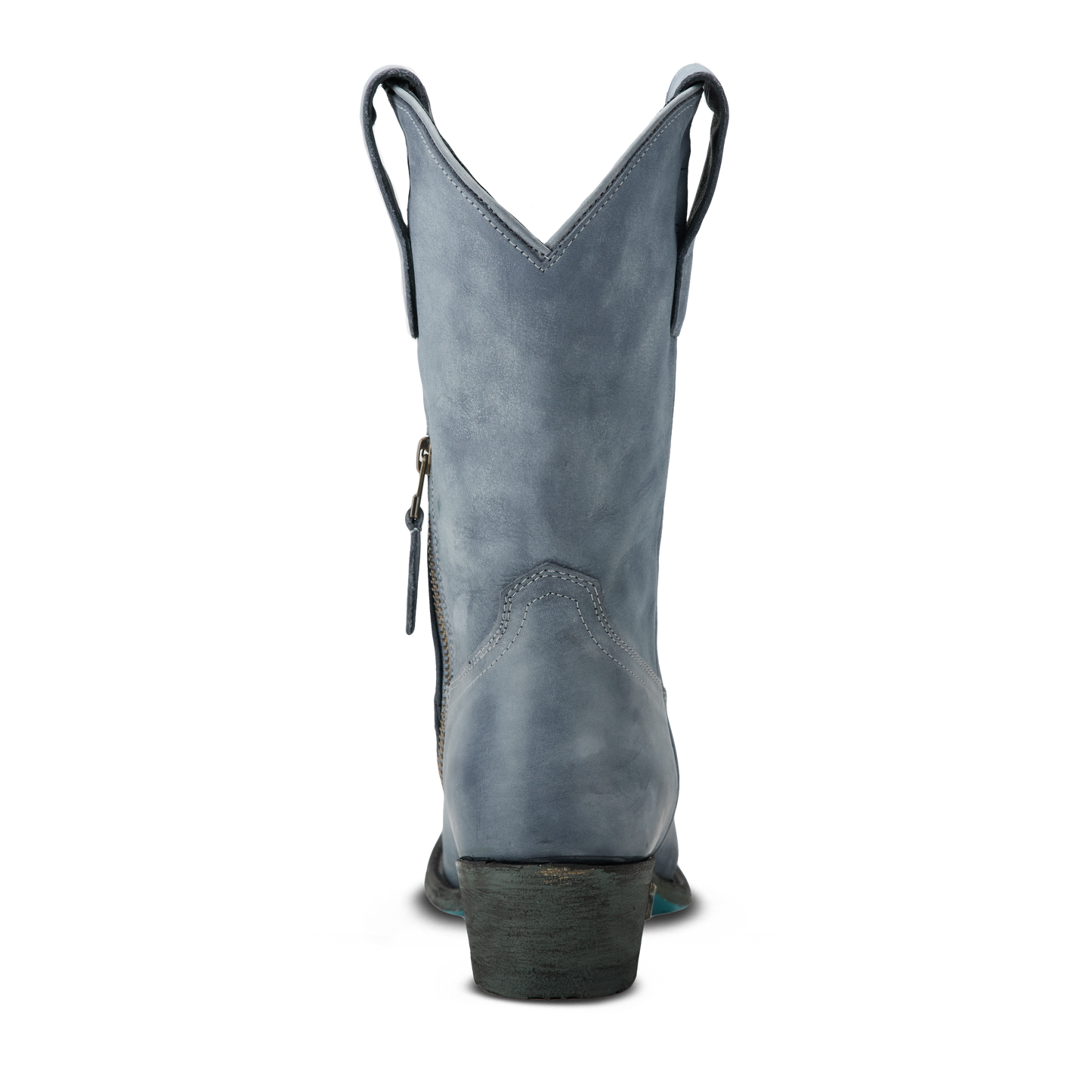 Washed Denim Plain Jane Midi Boot
