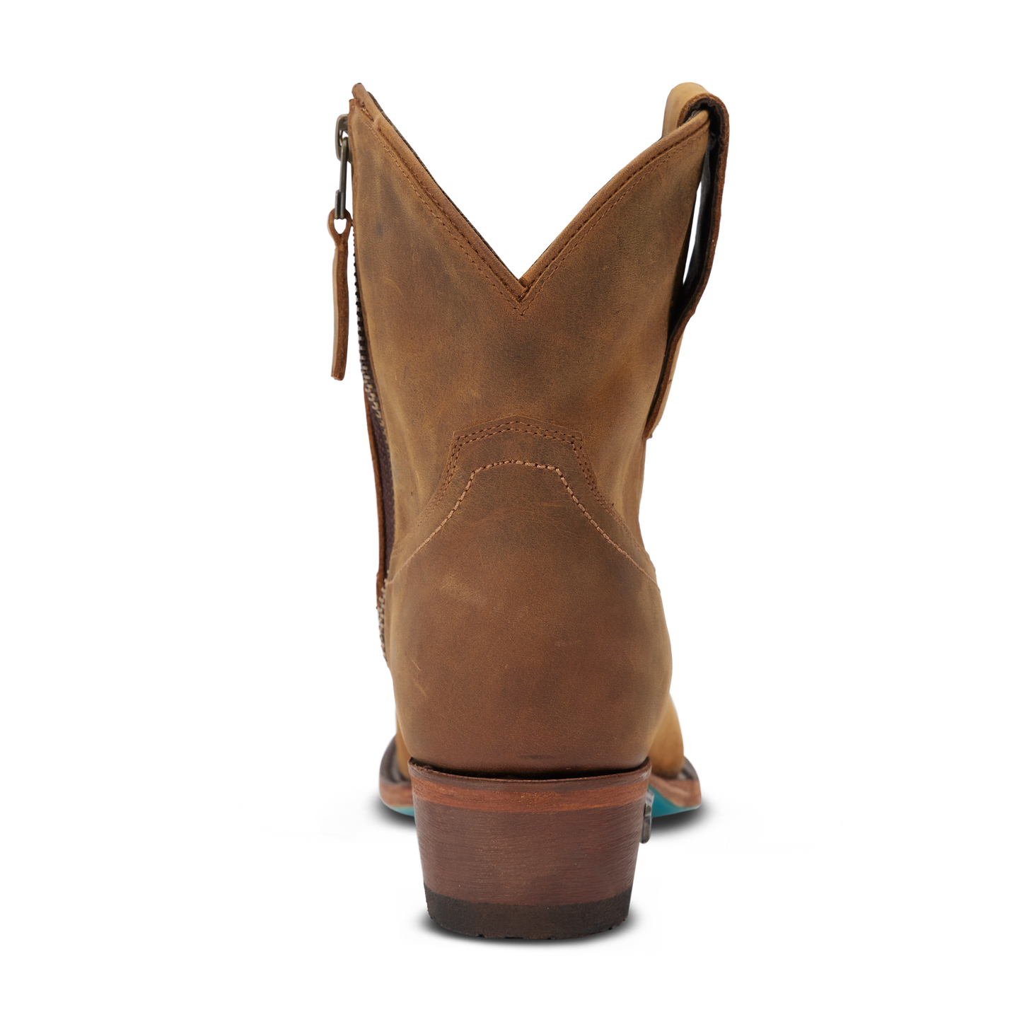 Burnt Caramel Plain Jane Bootie (lb0553a) - Back View