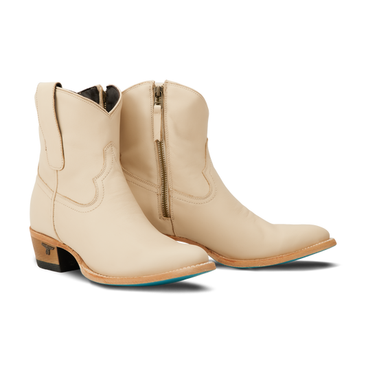 Pale ivory Plain Jane Bootie