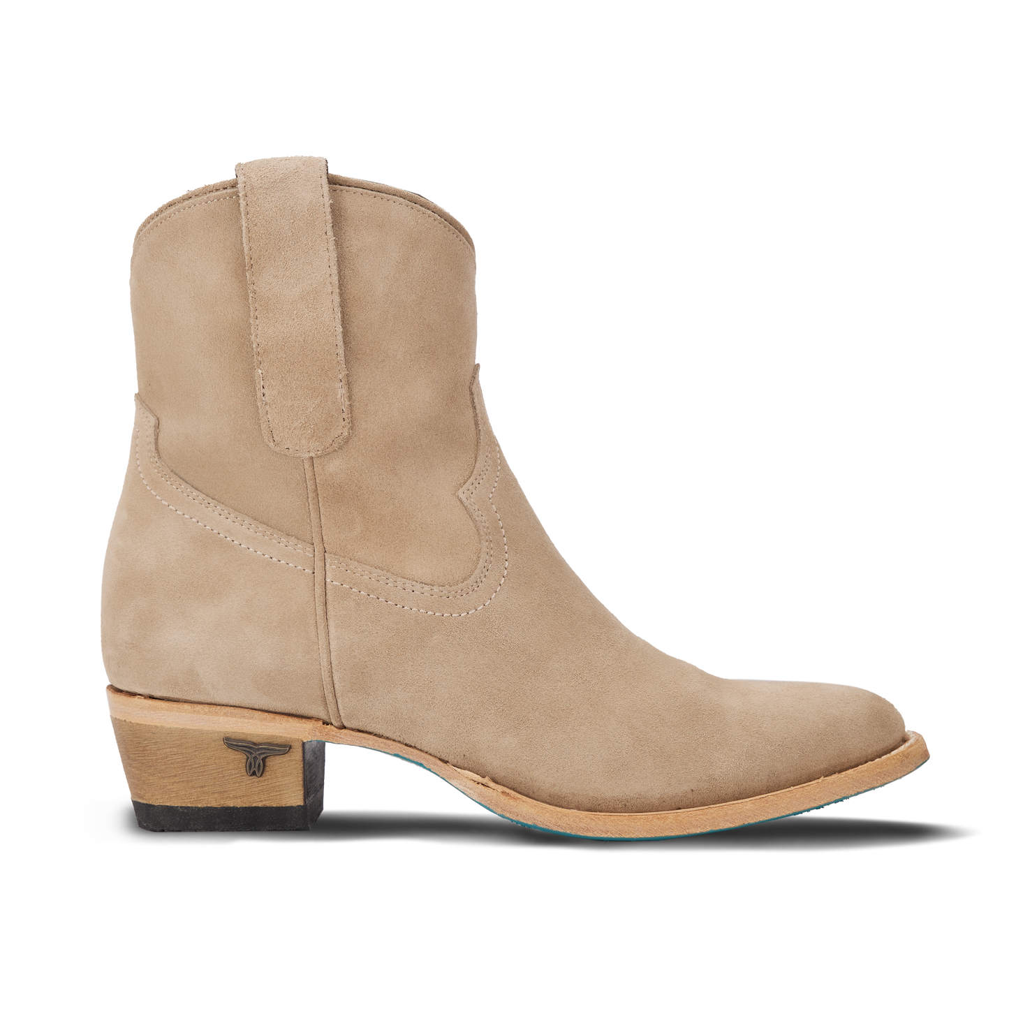 Plain Jane Bootie - Latte Suede