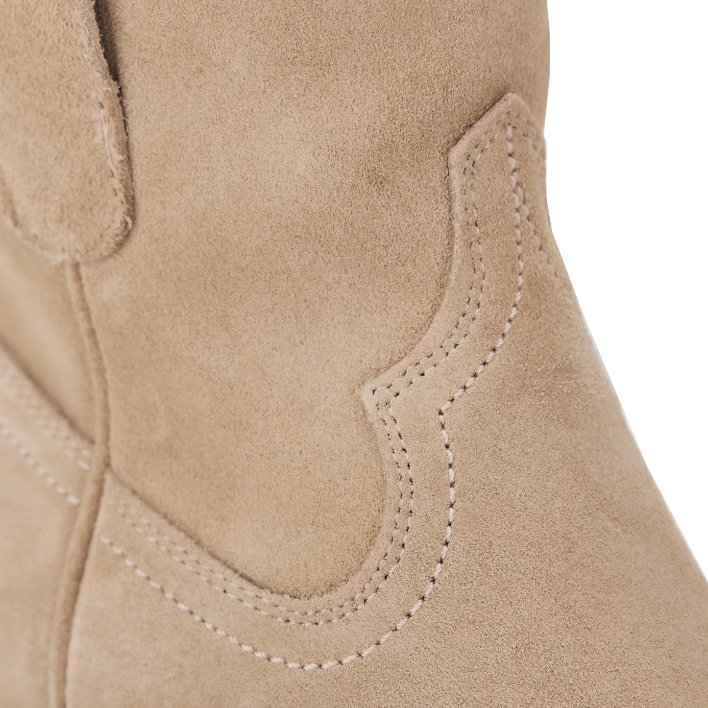 Plain Jane Bootie - Latte Suede