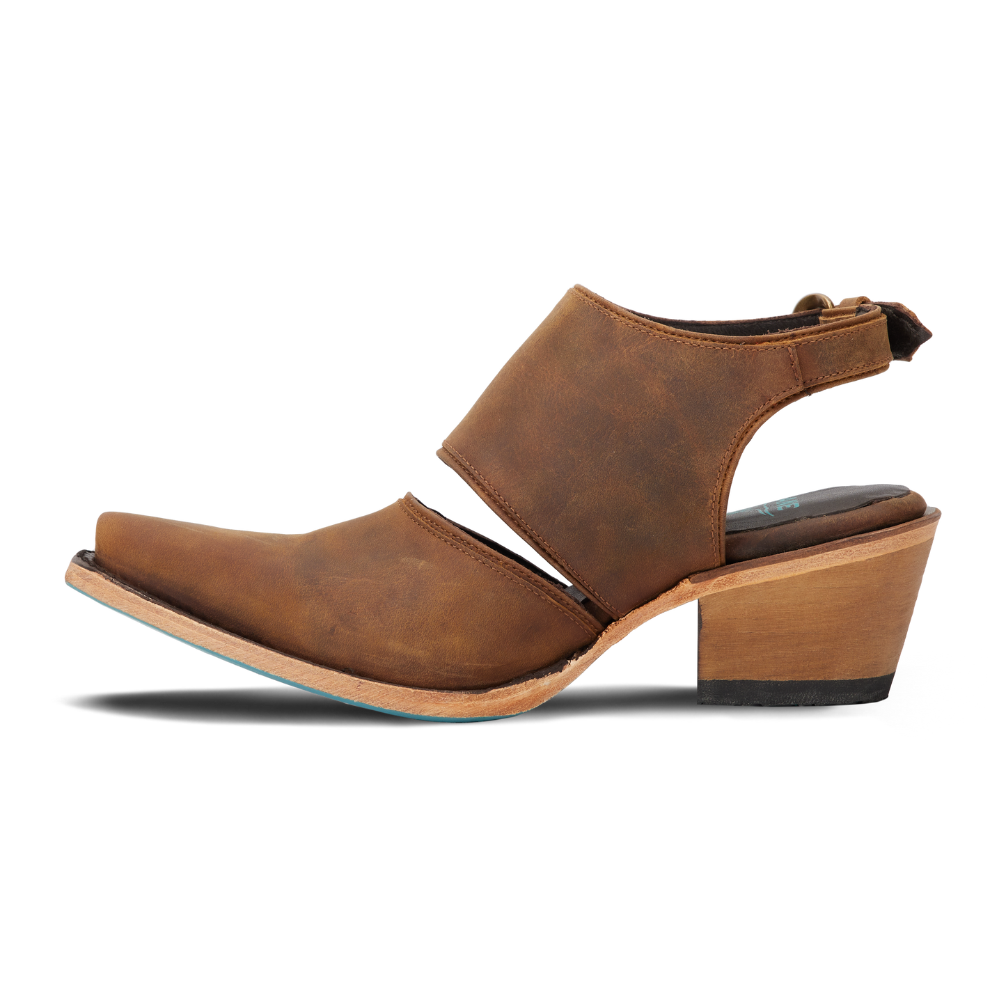 Burnt caramel mule shoe, plain robin style, PS5, lb0555a