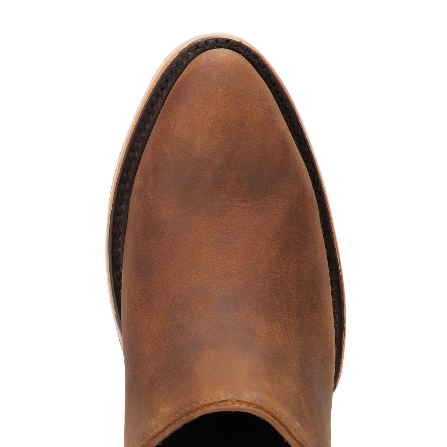 Burnt caramel leather Plain Jane mule low heel shoe