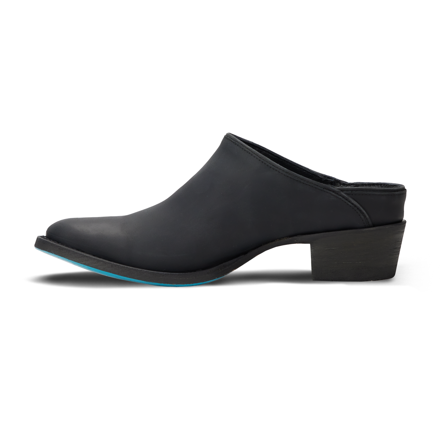 Black matte mule shoe