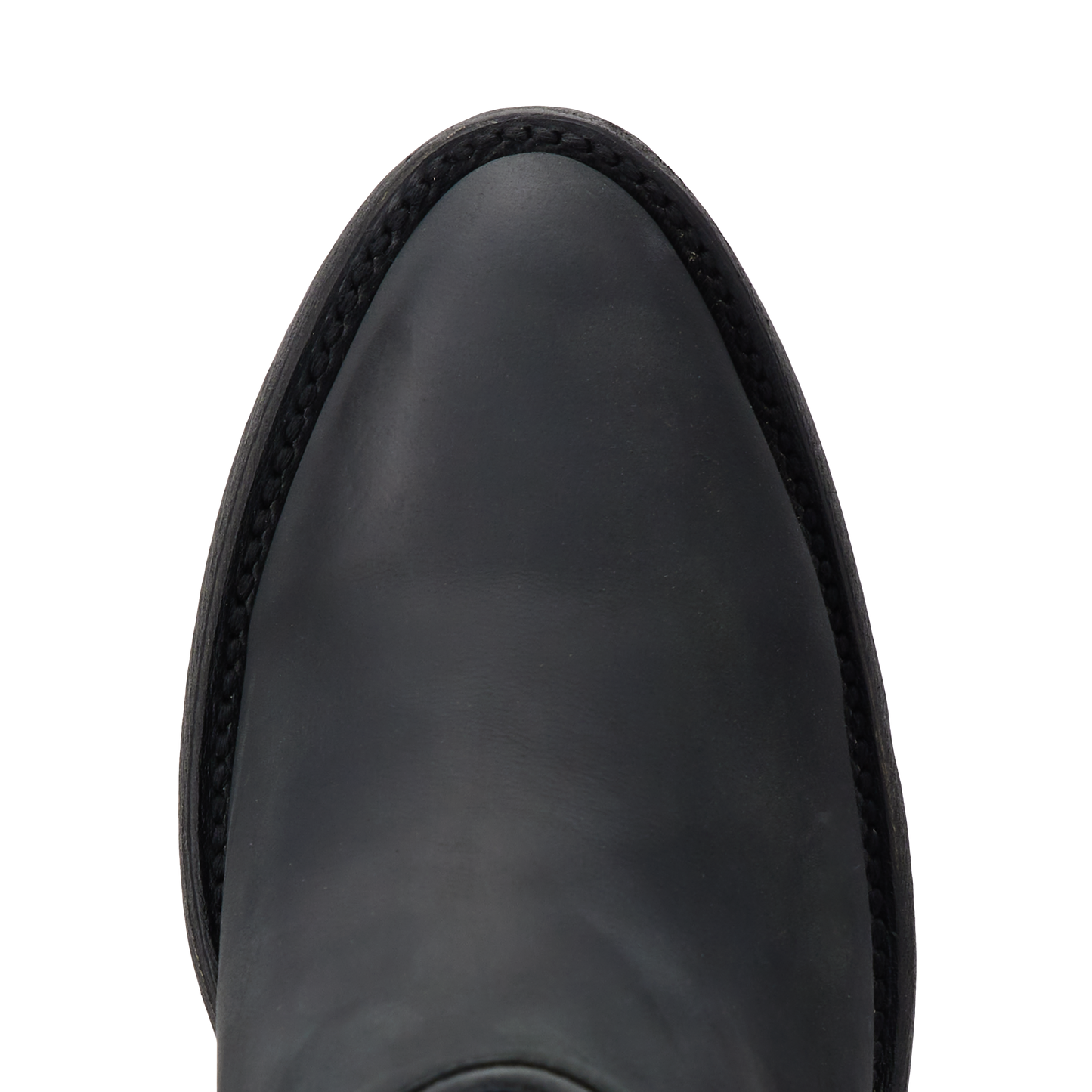 Matte black Plain Jane mule boot toe