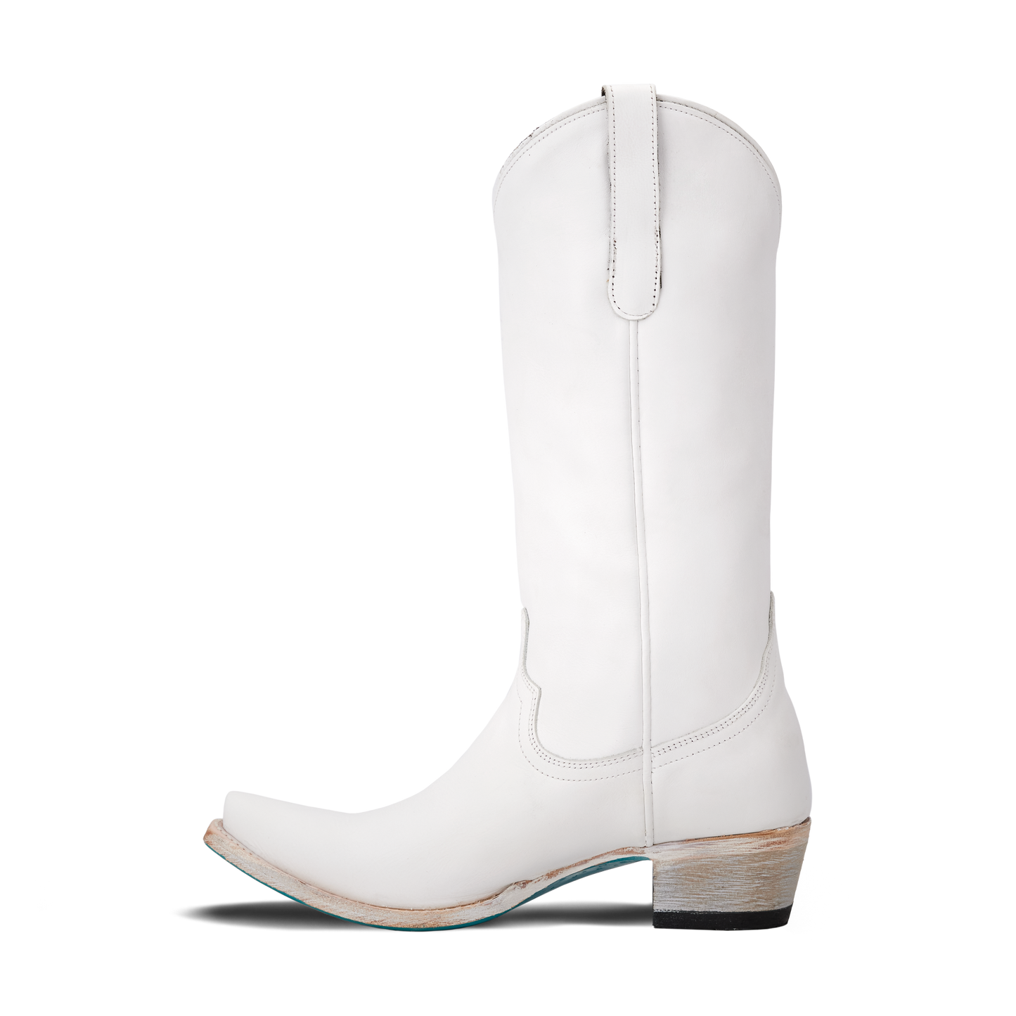 White leather cowboy boot - Emma Jane & Matthew White PS5 0923