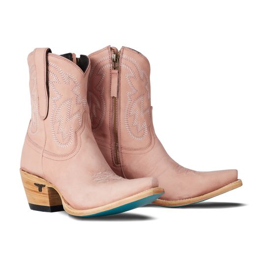 Blush leather Smokeshow Bootie cowboy boots