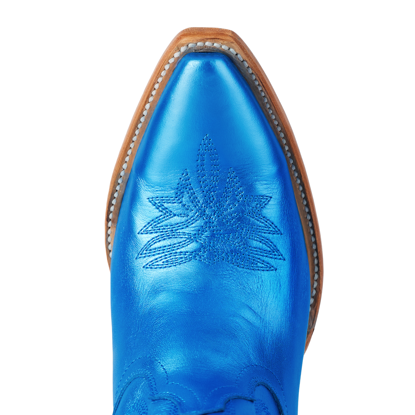 Blue metallic cowboy boot Smokeshow Bootie
