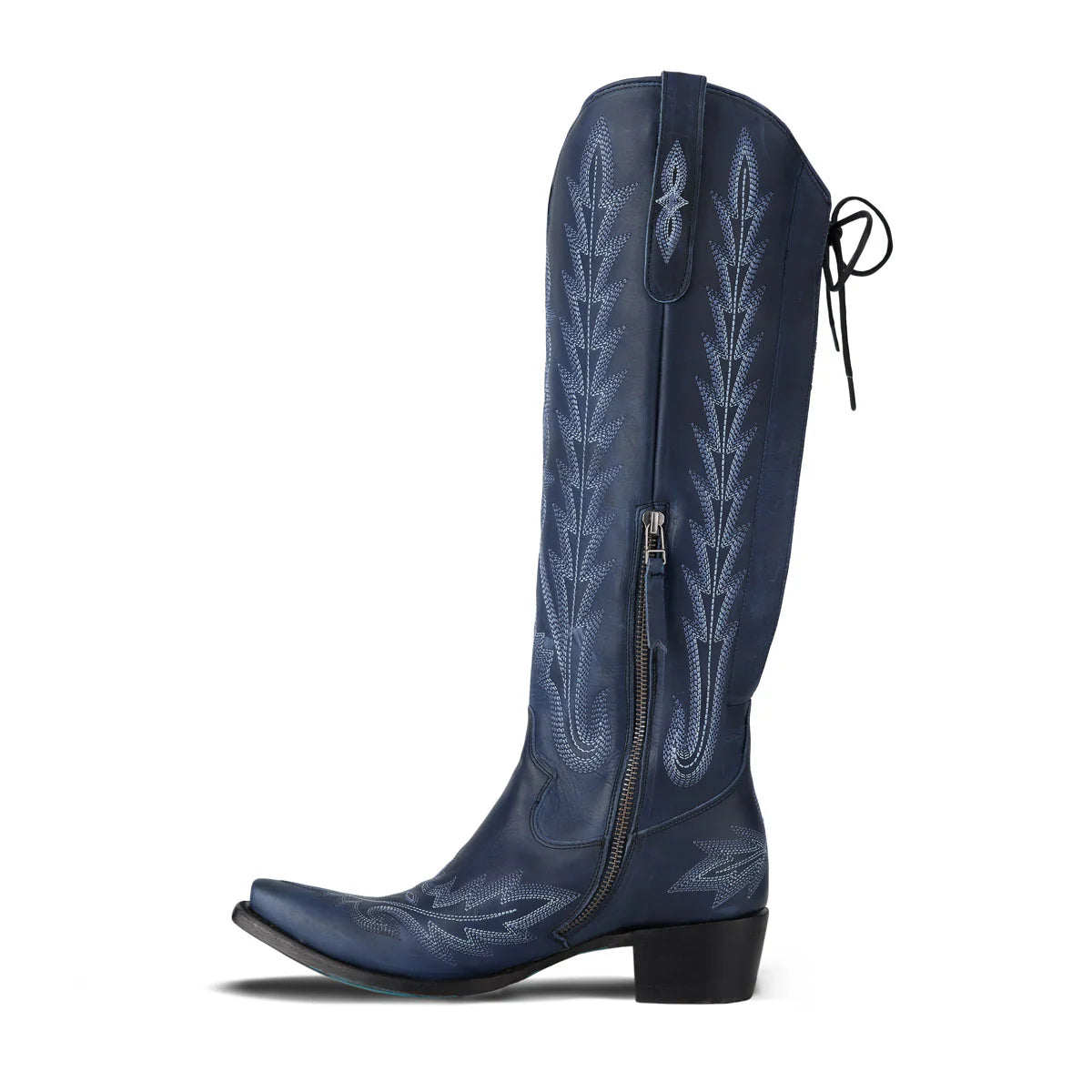 Lexington knee-high boots in midnight navy