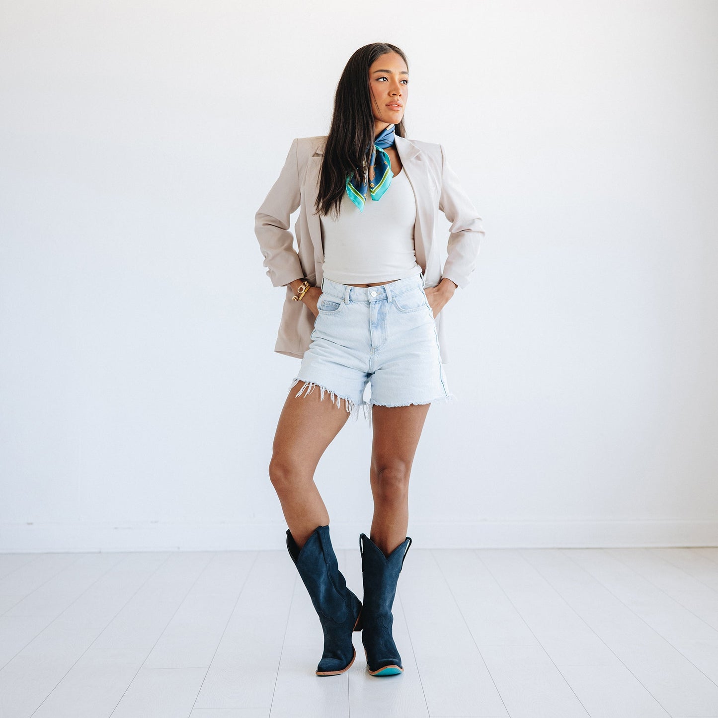 Emma Jane Boot - Navy Suede