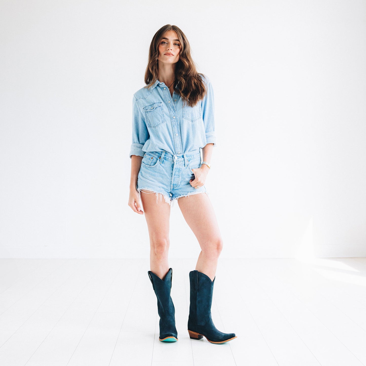 Emma Jane Boot - Navy Suede