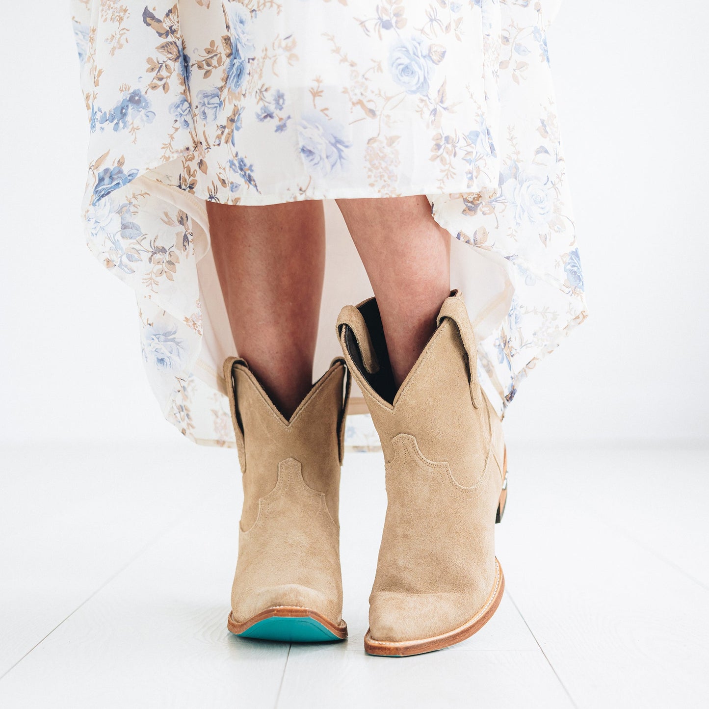 Emma Jane Bootie - Latte Suede