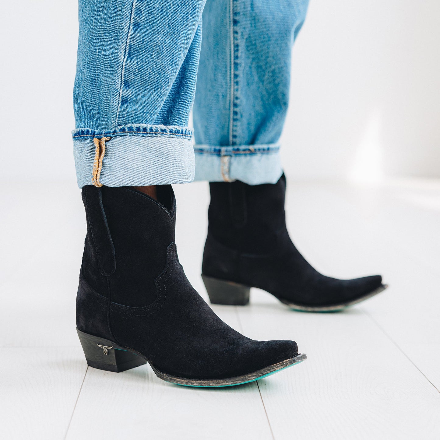 Emma Jane Bootie in Soft Black Suede