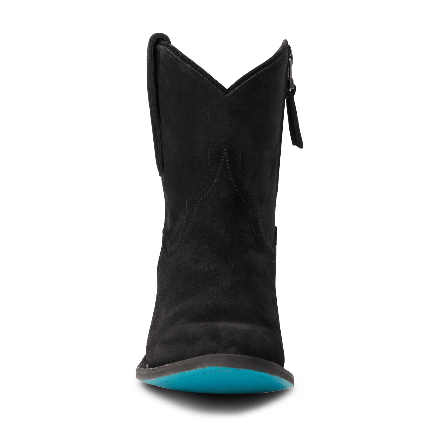 Black suede Plain Jane bootie