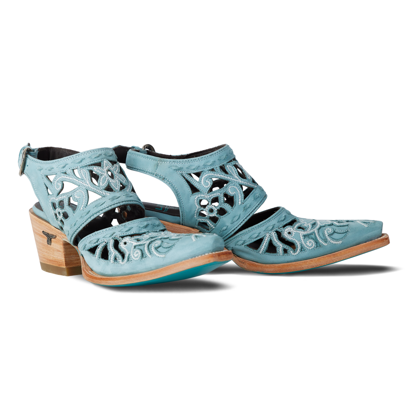 Robin Cut Out Slingback Mule - Powder Blue