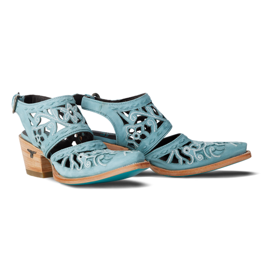 Robin Cut Out Slingback Mule - Powder Blue