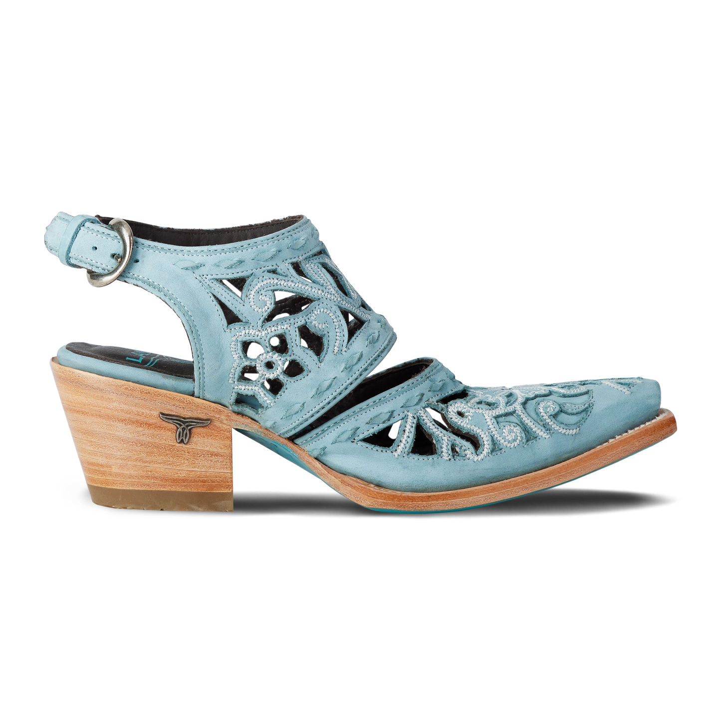 Robin Cut Out Slingback Mule - Powder Blue