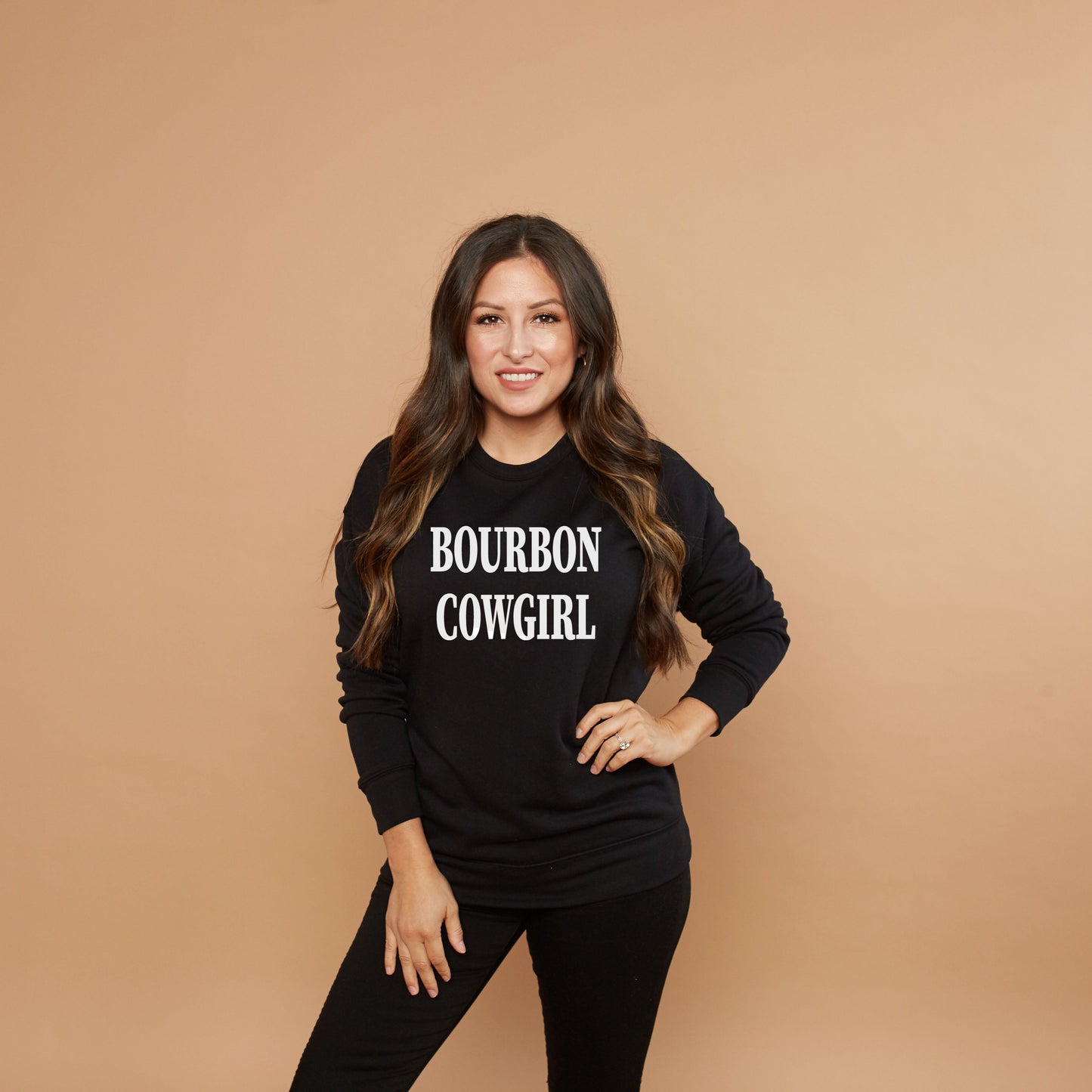 Bourbon Cowgirl Branded Raglan Crew Sweatshirt