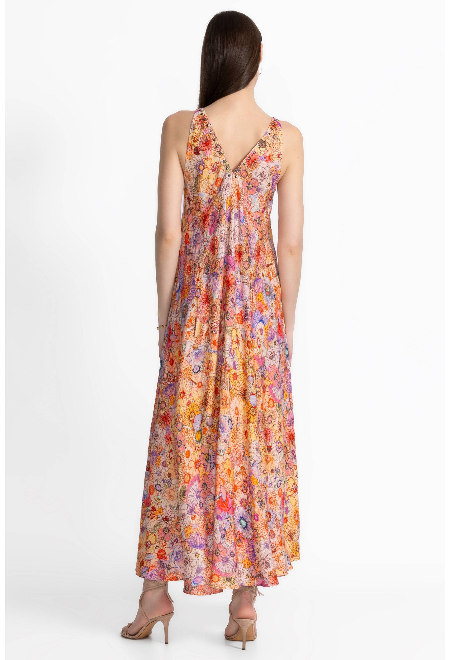 Eva Dress in Sage and Pink by Johnny Was