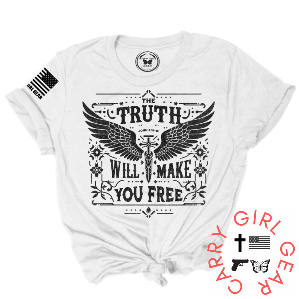 White unisex The Truth Will Make You Free tee