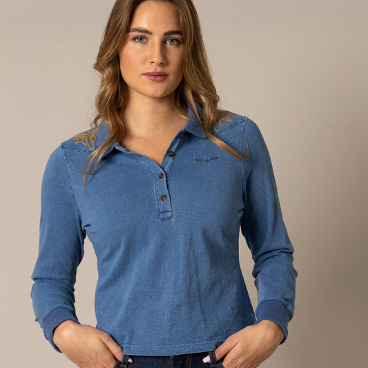 Woman wearing blue polo shirt (unnamed-195)