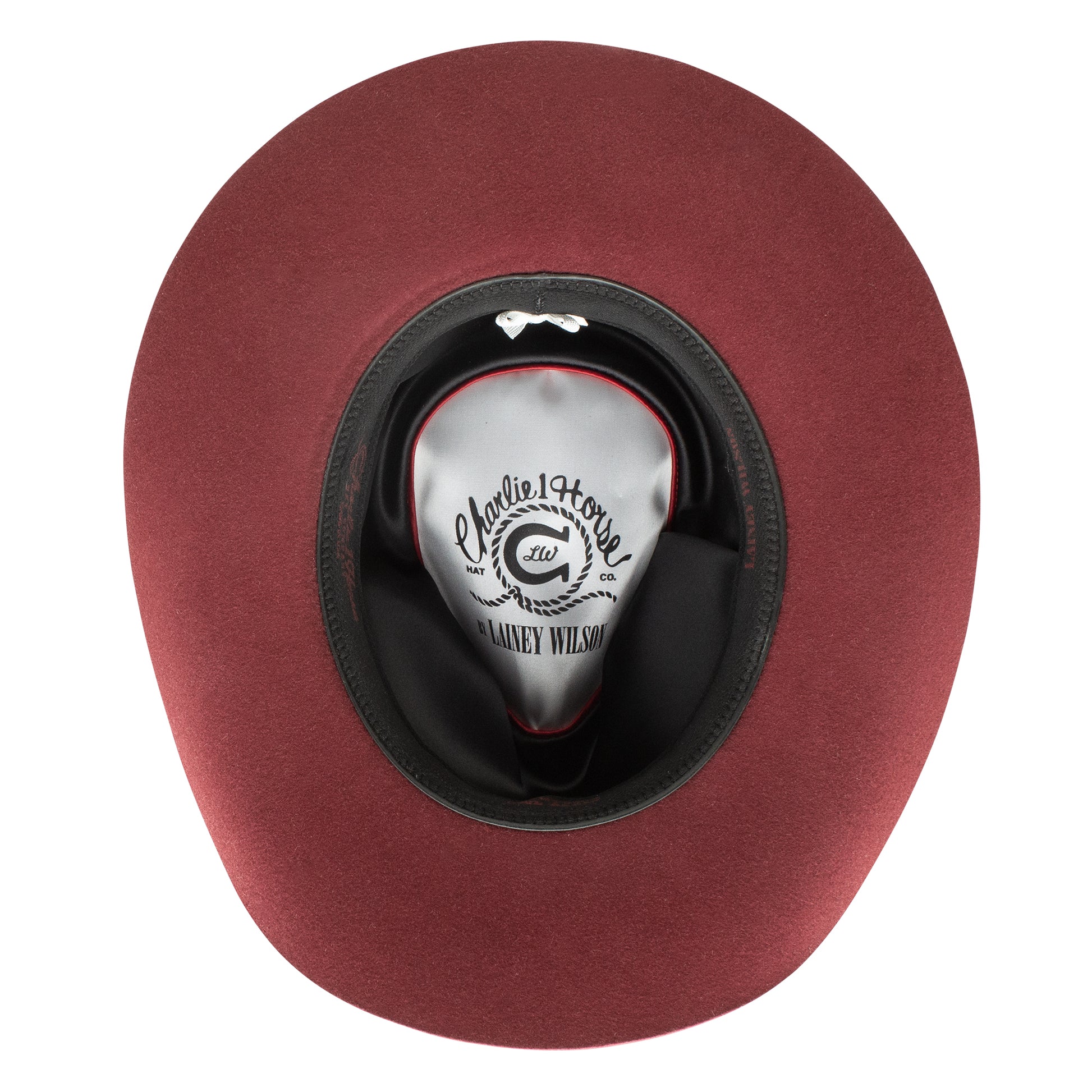 Charlie 1 Horse cowboy hat interior view