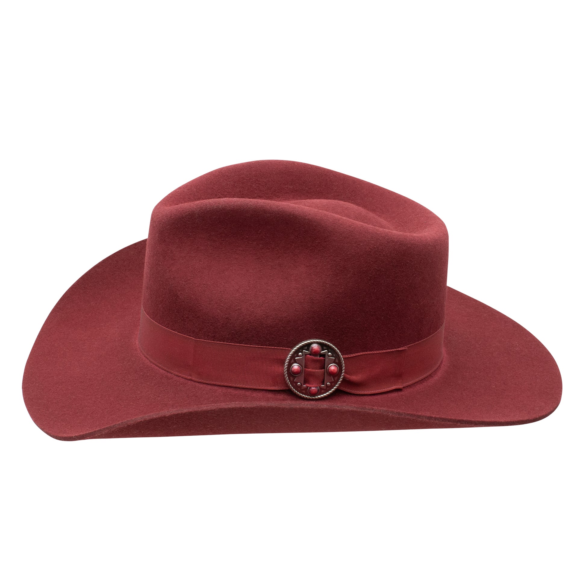 Red cowboy hat with jewel detail