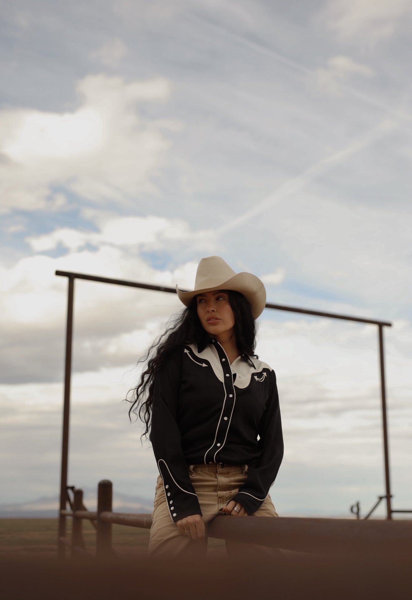 H Bar C San Juan Women's Western Shirt in Black