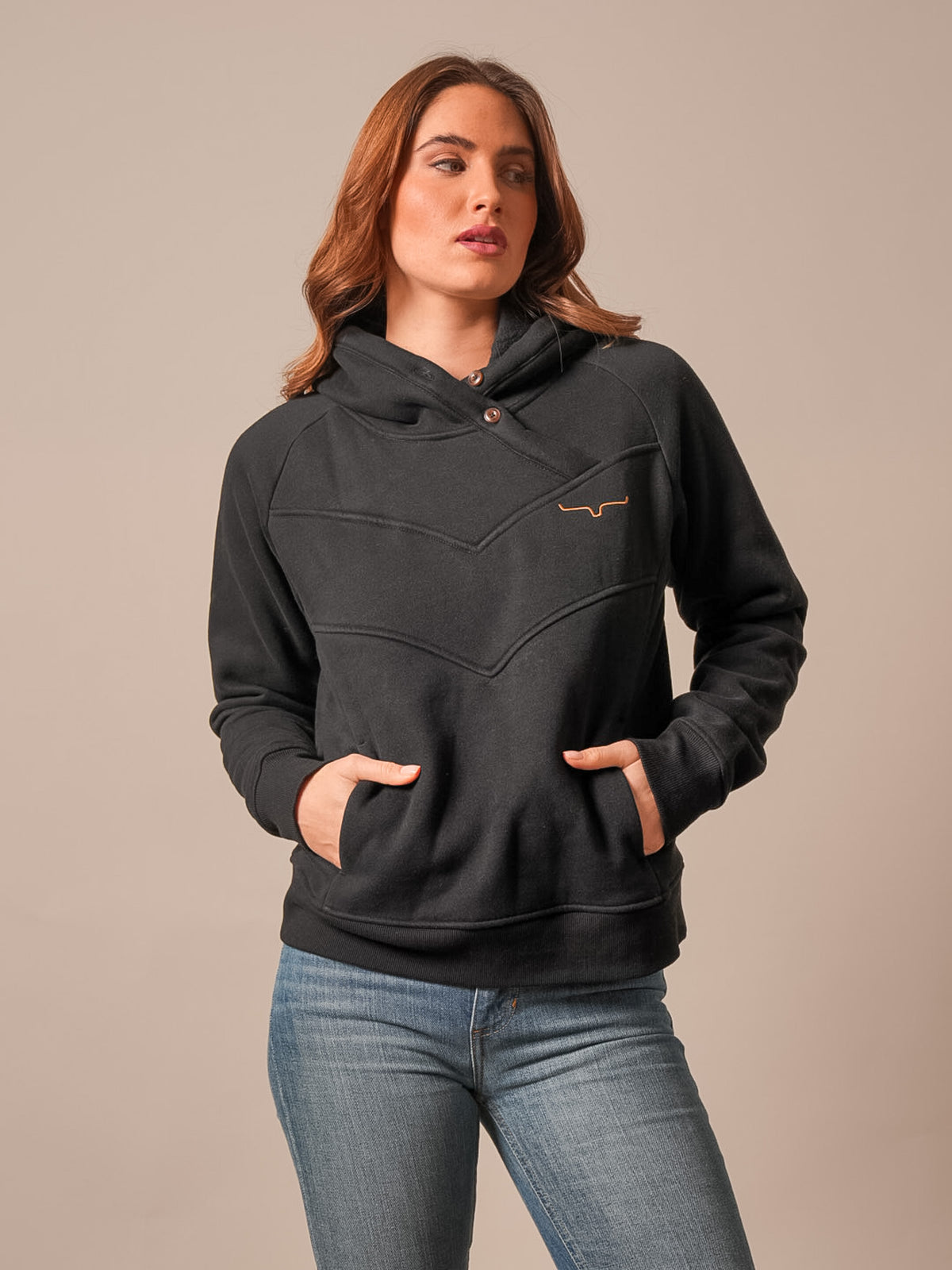 Ella Hoodie Kimes Ranch Western Sweatshirt in Black