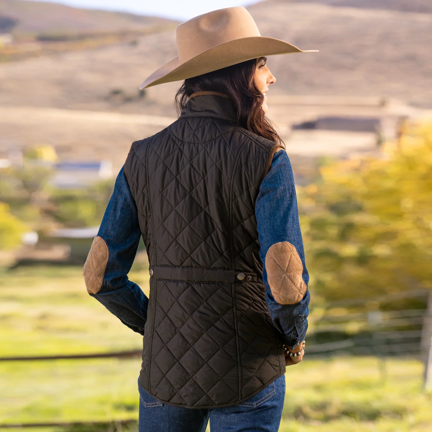 Vista Quilted Nylon Vest by Madison Creek Outfitters in Black