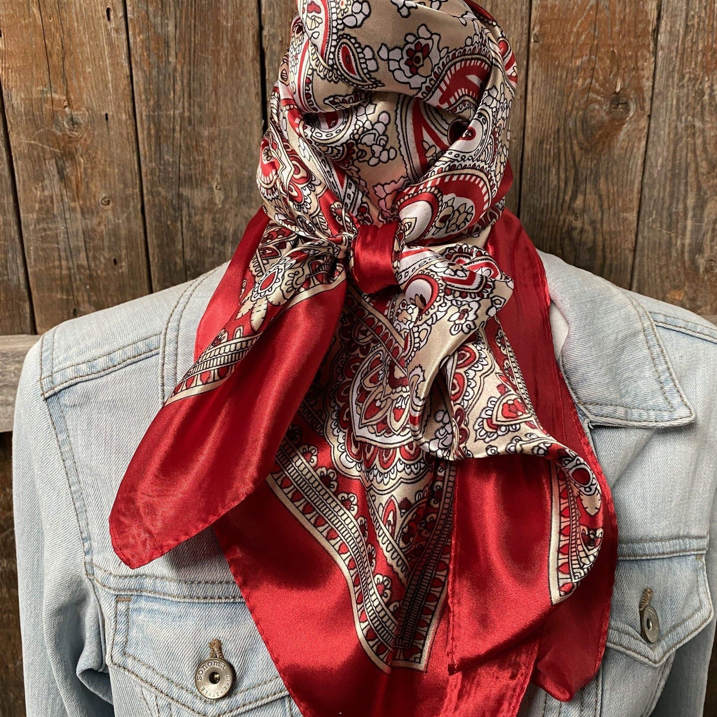 Classic paisley wild rag scarf