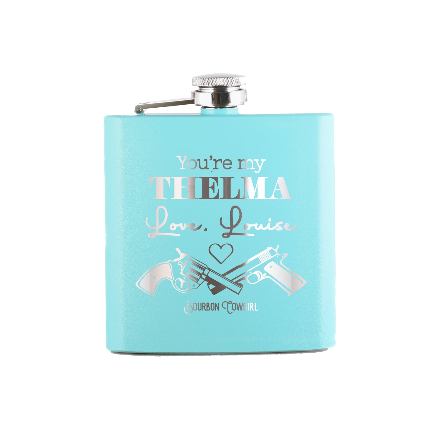 Teal Thelma & Louise flask