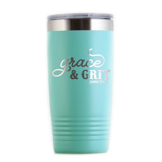 Teal Grace & Grit tumbler