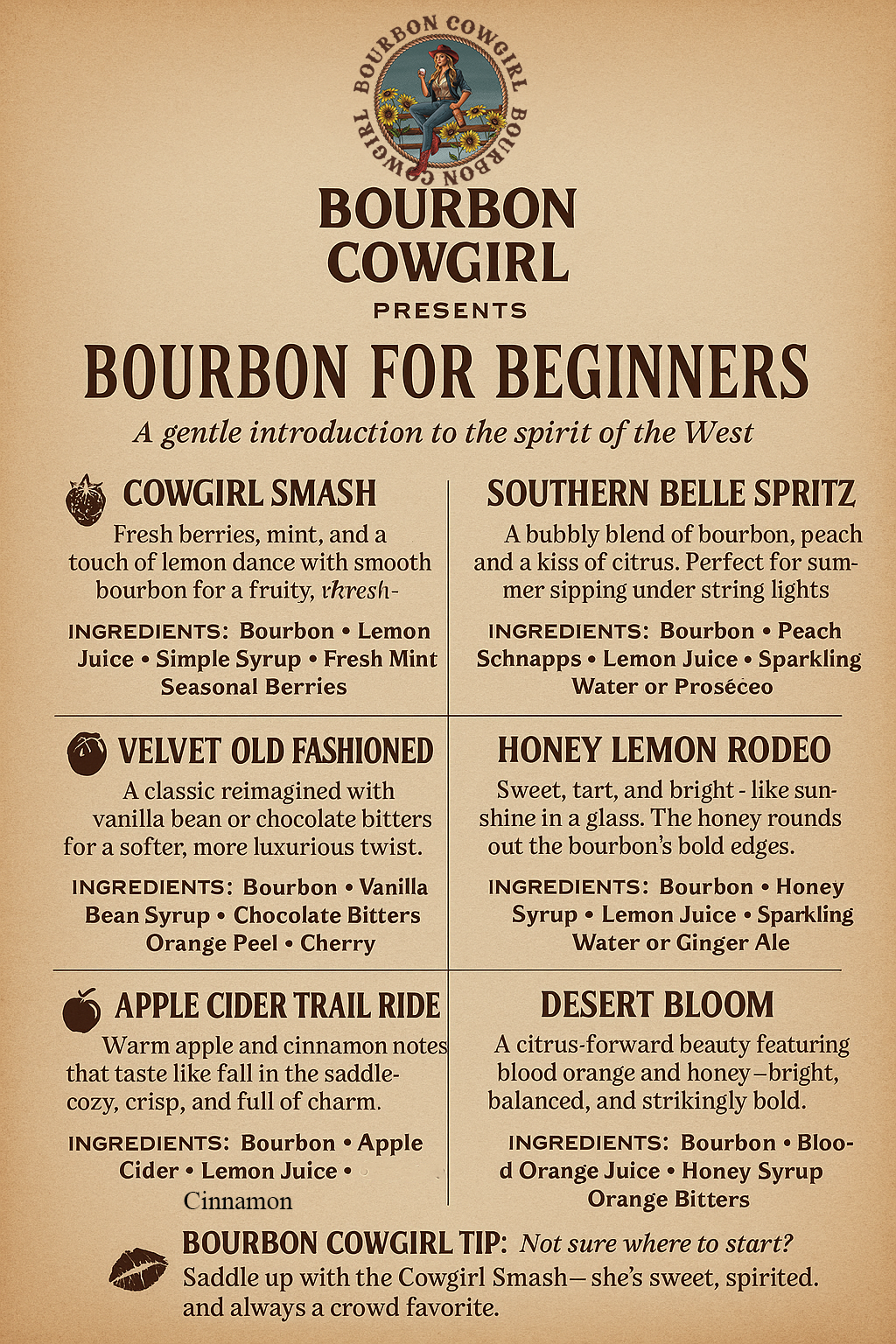 Bourbon for Beginners: Easy Cocktails for Cowgirl Gatherings | Bourbon Cowgirl