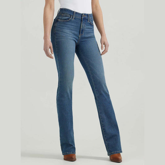 Wrangler Bootcut Jeans showing the best jeans with cowboy boots