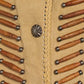 Suede Fringe Lacing Jacket with Bone Bead Details by Scully Leather - Old Rust