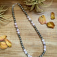 Faceted Kunzite & Sterling Silver Necklace – 8 mm Pearls – 20 Inch