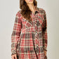 Acid Washed Tiered Coat Dress