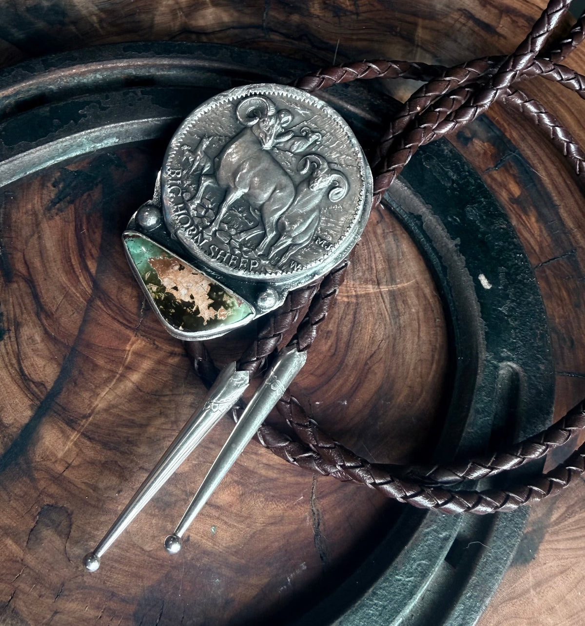 Bighorn Sheep Heritage Bolo | Vintage Medallion Series