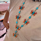 Massive Butterfly Necklace – Kingman Turquoise & Spiny Oyster – 32.5 Inch