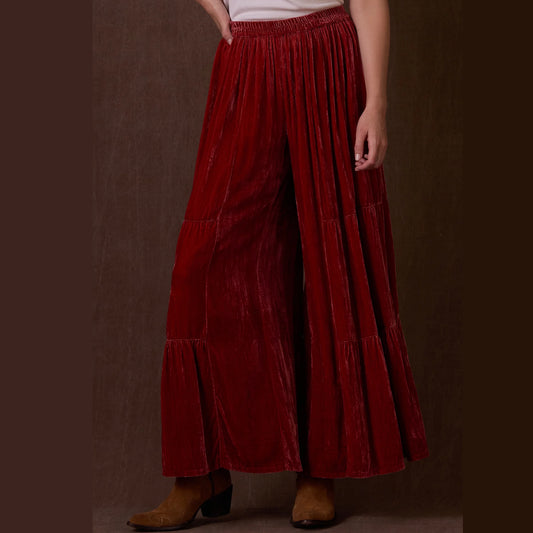Red velvet Etta pants