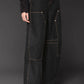 Novelty Button Barrel Leg Jeans