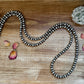 54 inch Necklace - 10 mm & 10 mm saucer Sterling Silver Pearls