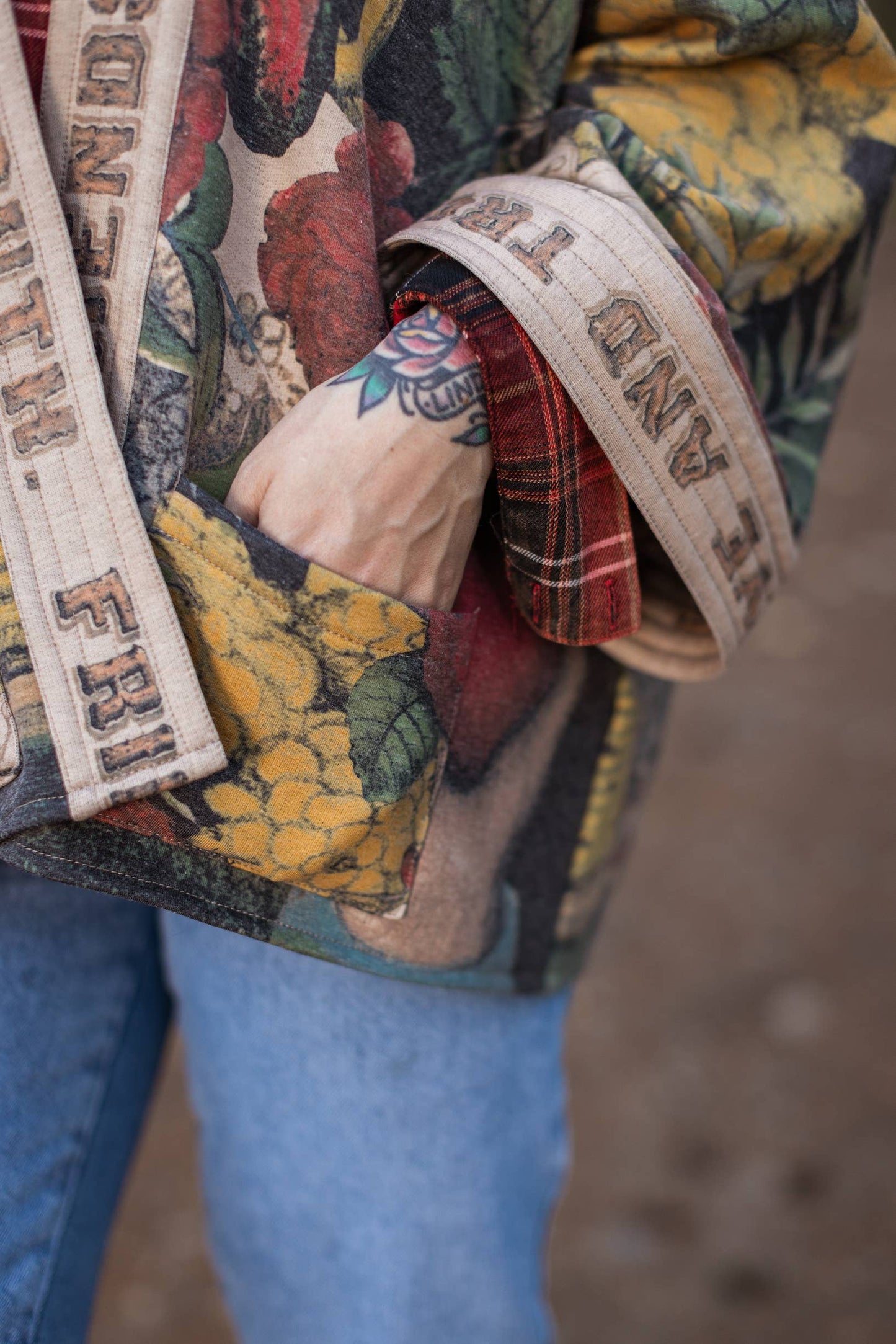 Friendship Love & Truth Cozy Fleece Boho Cardigan Kimono Jacket