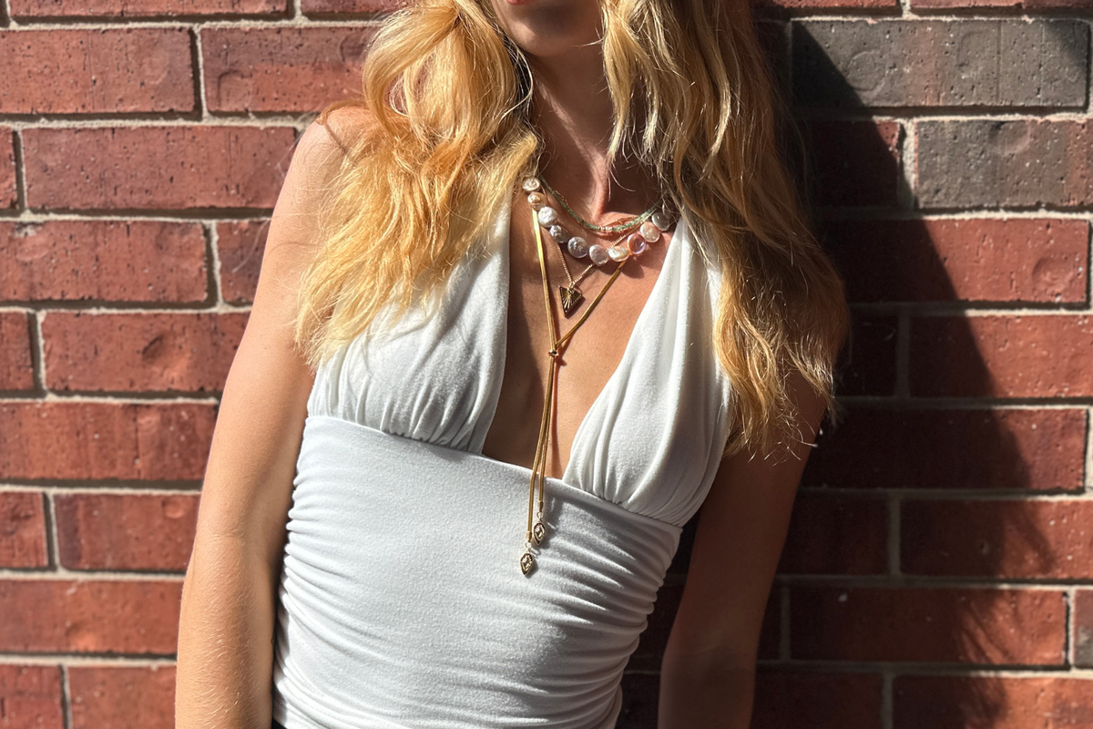 Herringbone Bolo Gold Necklace